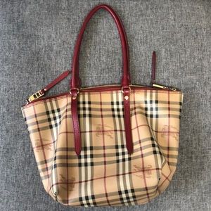 Authentic Burberry Two Way Zip Tote Bag